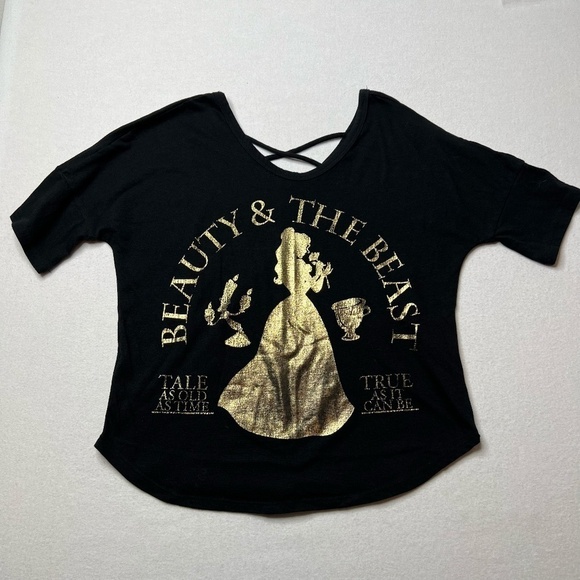 Disney Tops - Disney Stores Beauty & The Beast‎ Short Sleeve Top Size XS